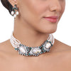 Silver Plated Baisakh Baroque Pearls Choker Set