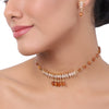 Gold Plated Baisakh Champagne  Choker  Set