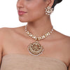 Paachi kundan pendant set