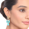 Gold Plated Manihaar Turquoise Kundan Necklace Set