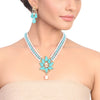 Gold Plated Manihaar Turquoise Kundan Necklace Set